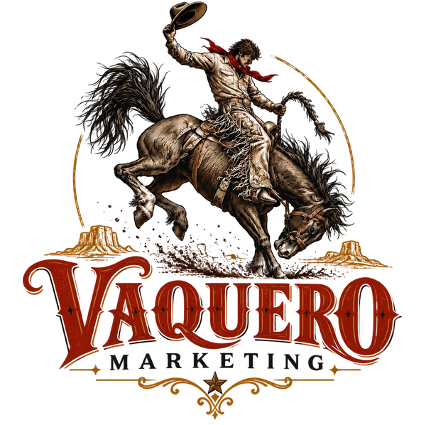 Vaquero Marketing bucking bronc emblem